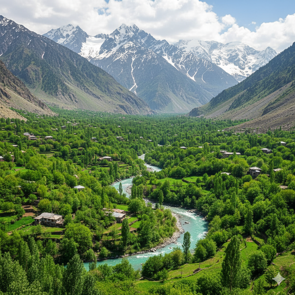 Northern Pakistan Mountains View