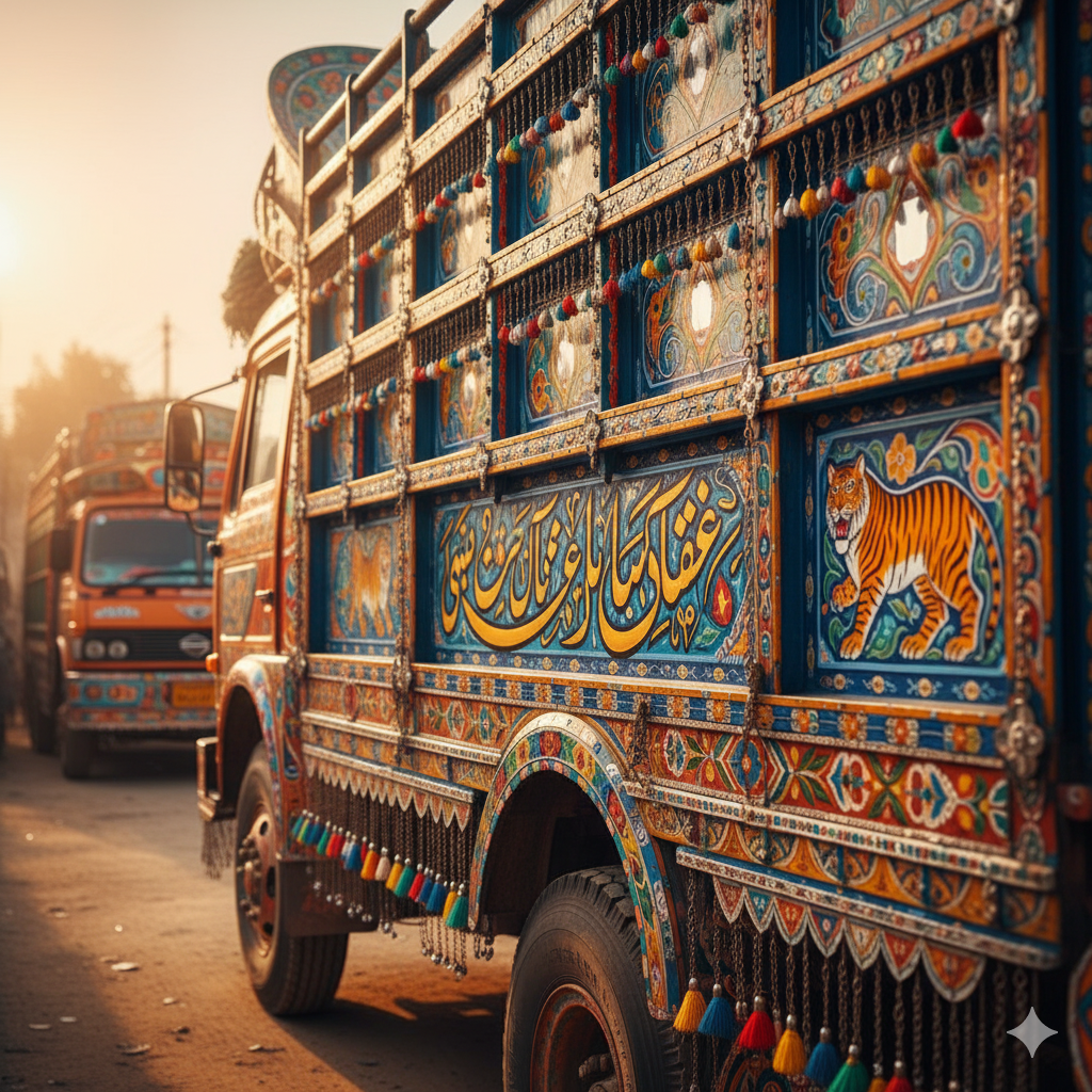 Pakistani Truck Art or Festival Scene